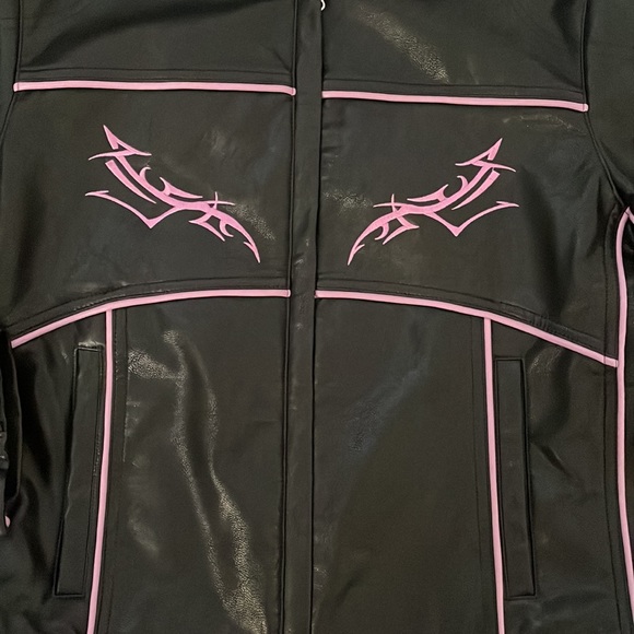 SOLD ON POP Dollskill black and pink biker jacket coat - Picture 4 of 4